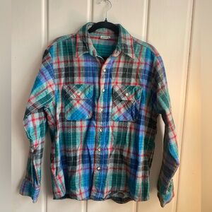 Men's Five Brothers Vintage Multicolor Plaid Shirt szL